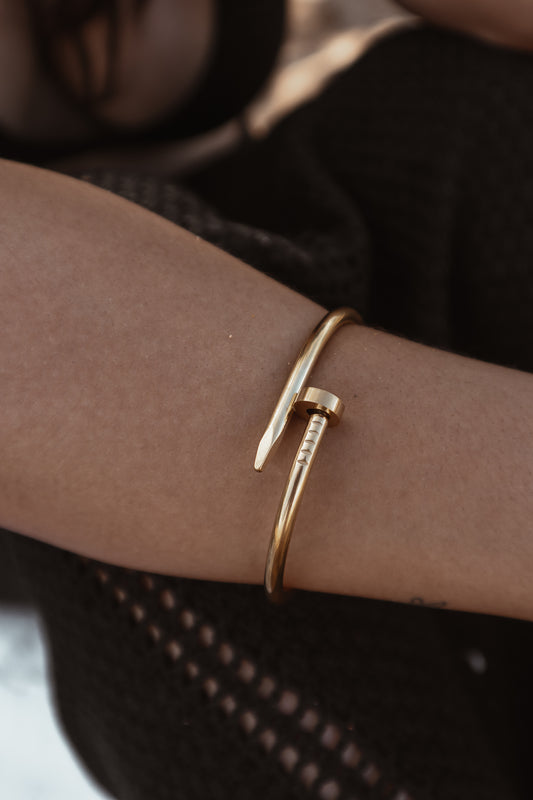 Clavo oro sólido Bracelets